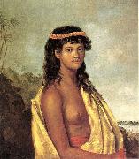 Robert Dampier 'Tetuppa, a Native Female of the Sandwich Islands' oil